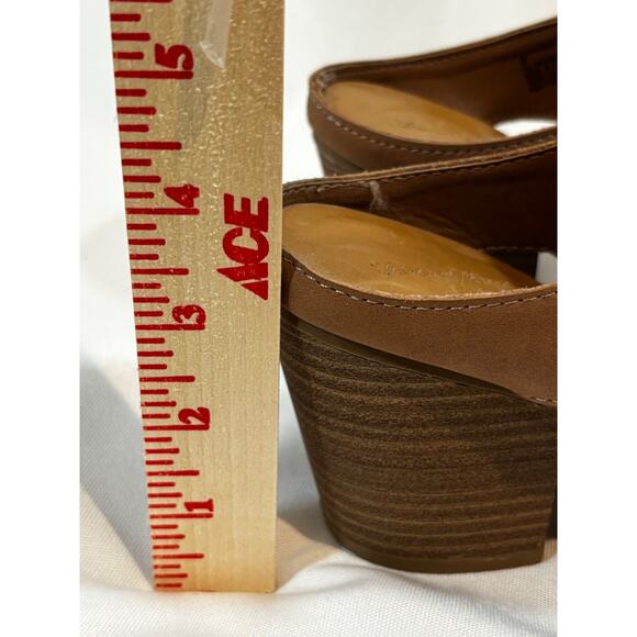 Universal Thread Women’s Sz 8 Aiden Huarache chunky Heeled Mules clogs sandals - Picture 7 of 9